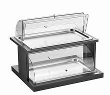 Alzata 2 piani refrigerata con doppia cupola