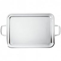 Rectangular tray with handles