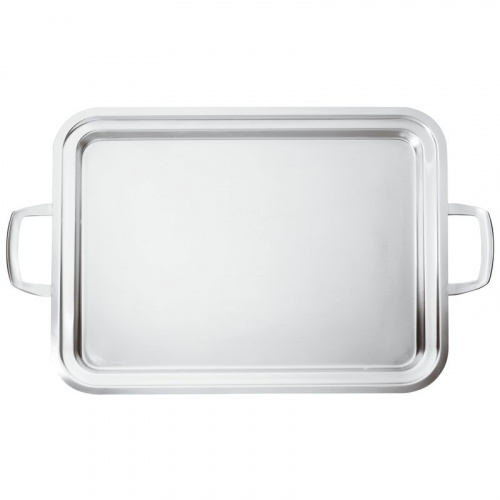Rectangular tray with handles