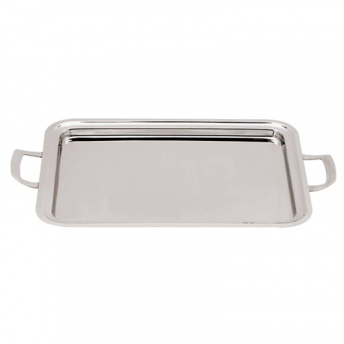 Rectangular tray with handles